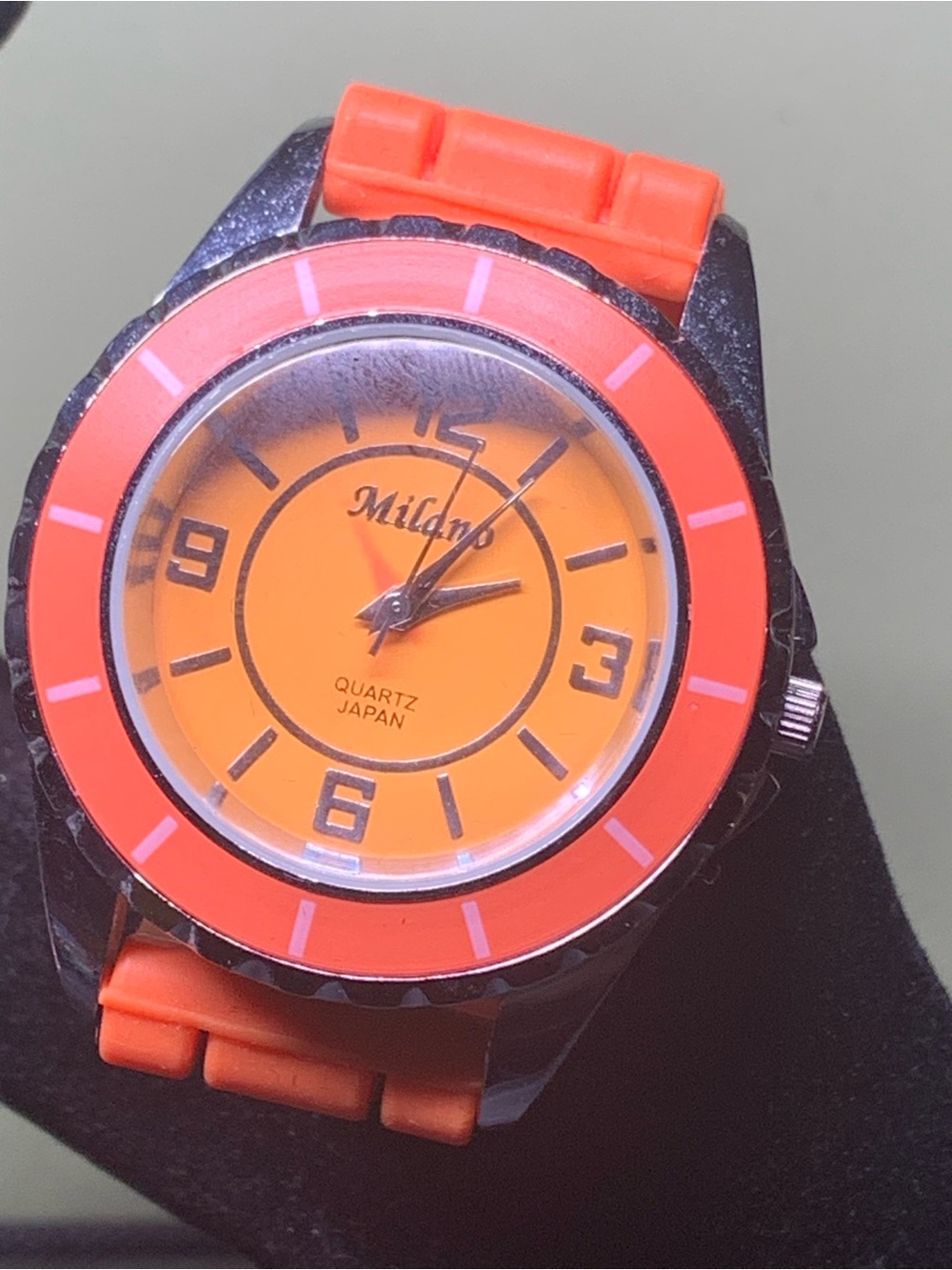 Milano Vibrant Orange Silicone Sport Watch